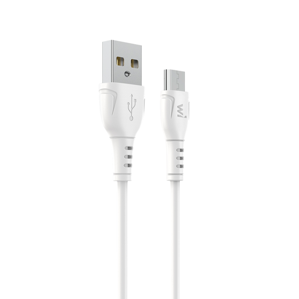 Кабель Wibrand Boa 2.4A MicroUSB Білий