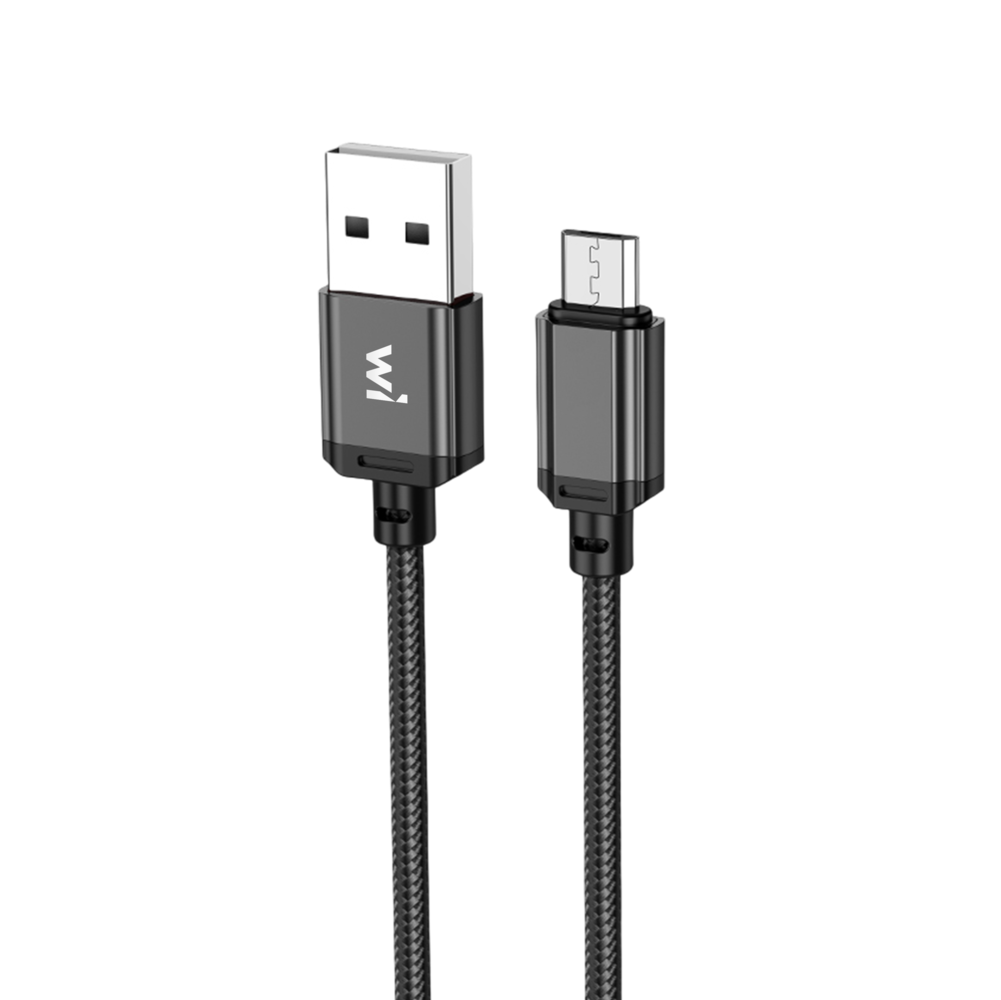 Кабель Wibrand Cobra 2.4A MicroUSB 1м Чорний