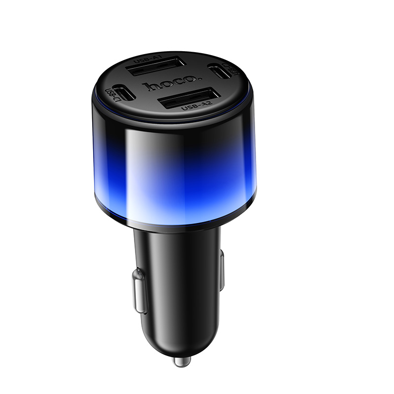 Автомобільний зарядний пристрій HOCO Z69 Vivido 24W(2C2A) car charger Black