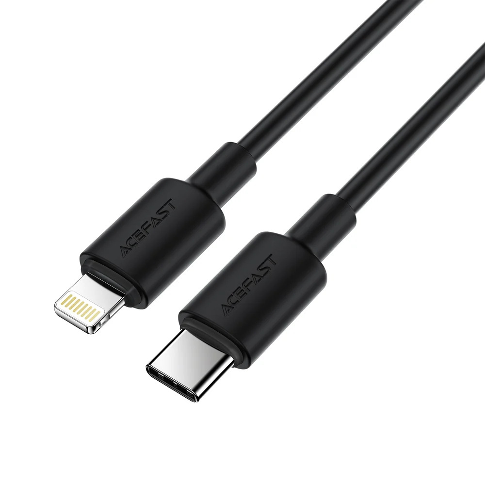 Кабель ACEFAST C25-01 USB-C to L silicone charging data cable Black