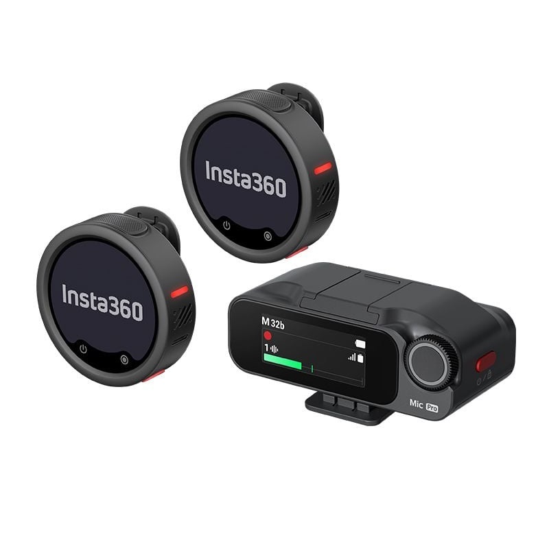Мікрофонна радіосистема Insta360 Mic Pro 2TX+1RX з ШІ шумозаглушенням Black