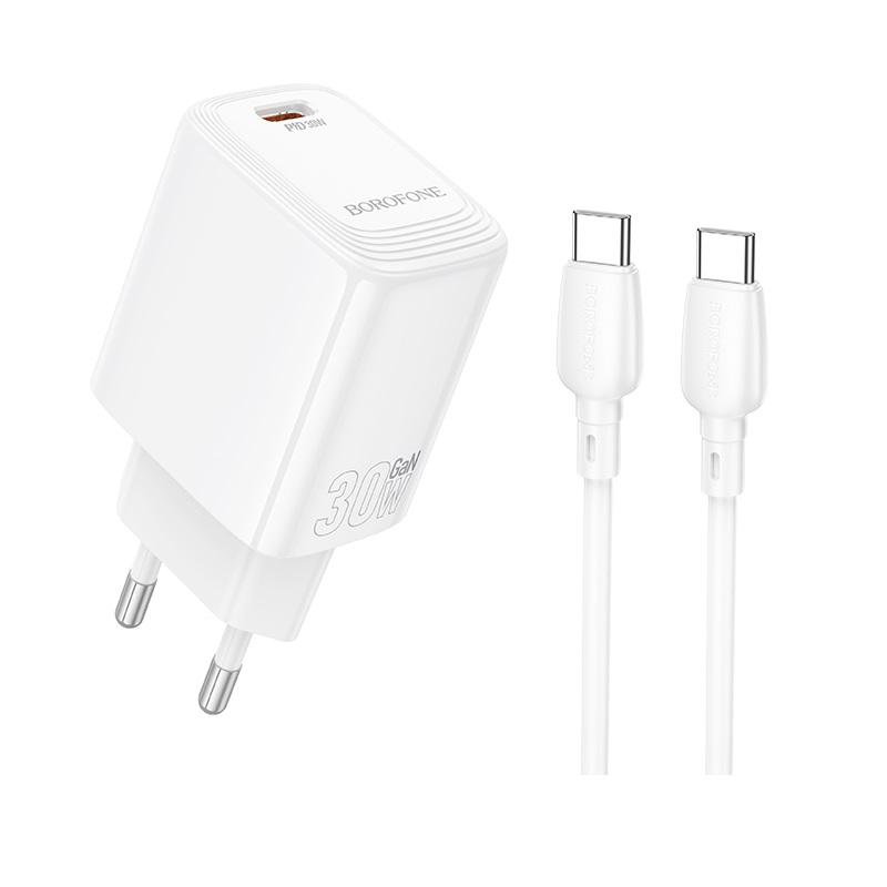Мережевий зарядний пристрій BOROFONE BN28 Fuente PD 30W Білий