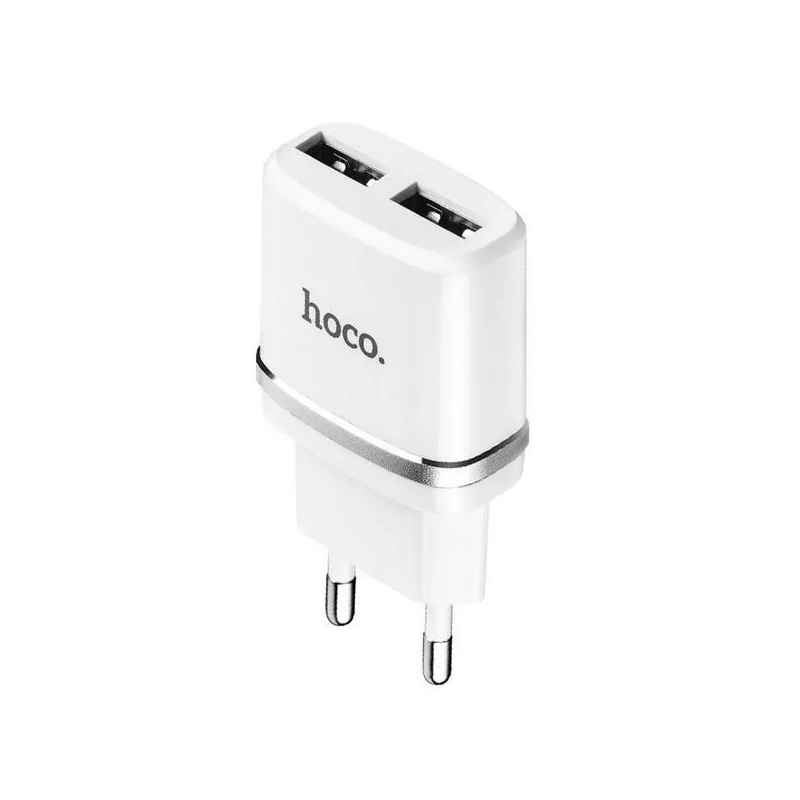 Мережевий зарядний пристрій HOCO C12 Smart 2USB 12W Білий