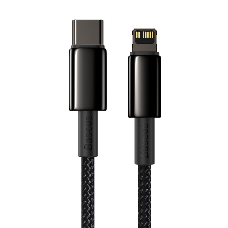 Кабель Baseus Tungsten Gold Fast Charging PD 20W Чорний