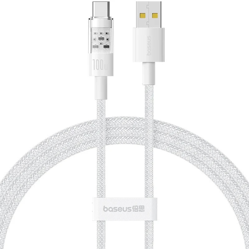 Кабель Baseus Gem Fast-Charging 100W Moon White