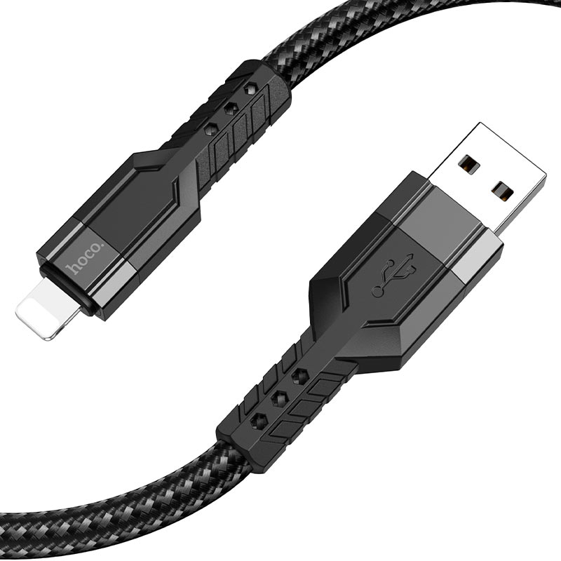 Кабель Hoco U110 USB to Lightning 2.4A Чорний